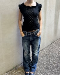 Image 4 of BLACK MOHAIR TOP