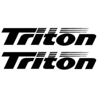 Image 1 of Pair OF 26" x 4.5" Triton boat Hull DECALS uv safe. Lifetime warranty. 1