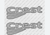 Image 1 of PAIR OF Crest 6"x14" BOAT HULL DECALS uv safe. Lifetime warranty. 1 2