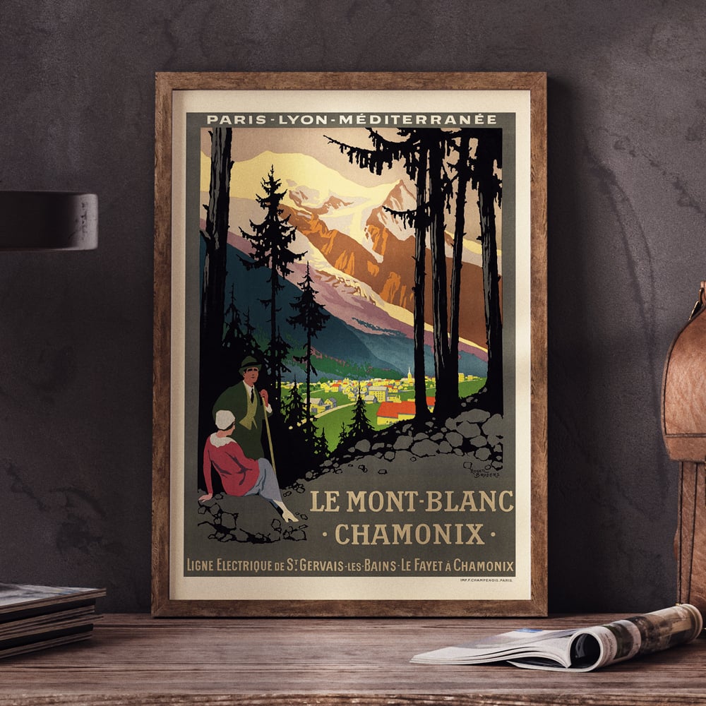 Le Mont-Blanc - Chamonix | Roger Broders | 1924 | Wall Art Print Le Mont-Blanc - Chamonix | Roger Broders | 1924 | Wall Art Print