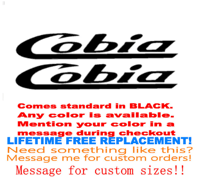 Image 1 of PAIR of 5"x21" Cobia BOAT Hull Decals uv safe. Lifetime warranty