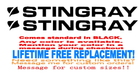 Image 1 of PAIR OF 3"X 33" Stingray BOAT Hull Decals uv safe. Lifetime warranty