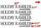 Image 1 of HOLIDAY RAMBLER VACATIONER RV LOGO Decals  uv safe. Lifetime warranty 1