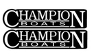 Image 2 of PAIR of 6 "X 28" Champion BOAT Hull Decals uv safe. Lifetime warranty 1