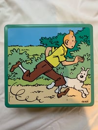 Image 1 of French Tintin biscuit Tin, Limited, Springtime Collection, 2005