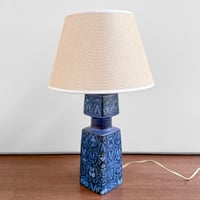 Image 1 of Nils Thorsson Royal Copenhagen Baca Large Blue Table Lamp