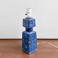 Image 2 of Nils Thorsson Royal Copenhagen Baca Large Blue Table Lamp