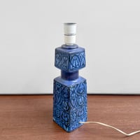 Image 3 of Nils Thorsson Royal Copenhagen Baca Large Blue Table Lamp