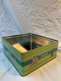 Image 4 of French Tintin biscuit Tin, 'Flowers', Springtime Collection, 2005
