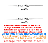 Image 1 of PAIR of 5"X28" SEA Ray BOAT Hull Decals uv safe. Lifetime warranty 