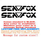 Image 1 of PAIR of 4"X22.5" SEA FOX Hull Decals uv safe. Lifetime warranty 
