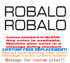 Image 1 of PAIR OF 4.5" X 32" ROBALO boat Hull Decals  uv safe. Lifetime warranty 