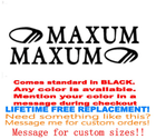 Image 1 of PAIR of 4.5"X28" MAXUM BOAT Hull Decals   uv safe. Lifetime warranty 