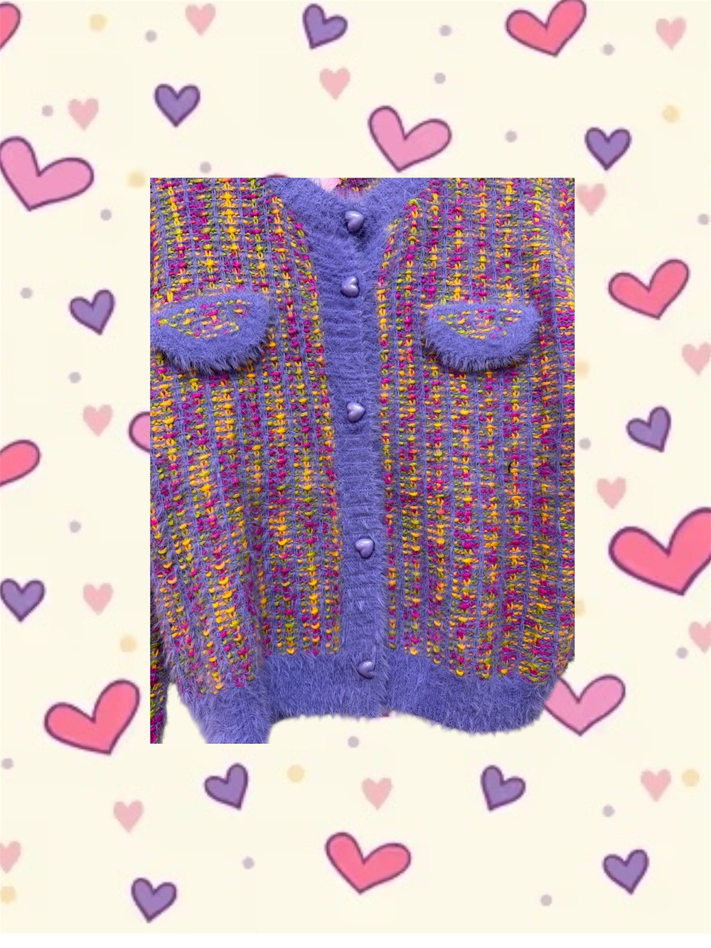 Image of Heart Multi Cardigan 🩷💜