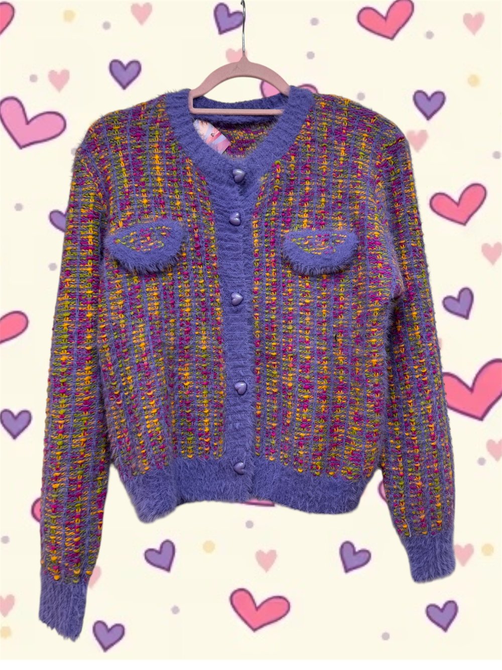 Image of Heart Multi Cardigan 🩷💜