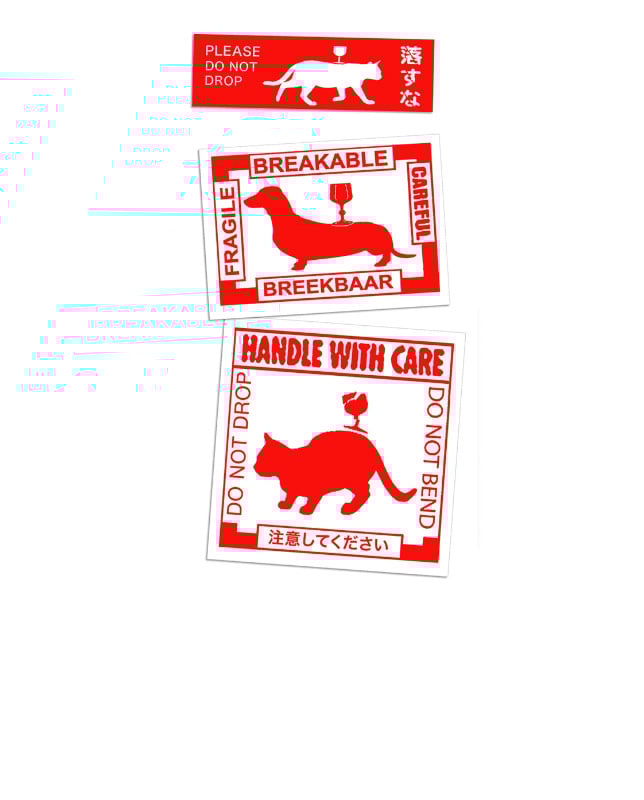 Image of YOU RUN AROUND TOWN... - warning stickers