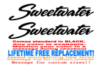 Image 1 of PAIR OF 5.5 "X 30.5" Sweetwater BOAT Hull Decals   uv safe. Lifetime warranty 