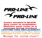 Image 1 of PAIR of 9" x 24" Proline Craft Hull Decals  uv safe. Lifetime warranty 