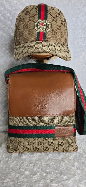 Image of Brown Gorg girl messenger w/ Matching hat