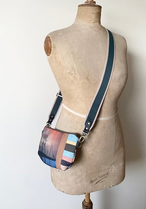 Image of Seascape reeds patchwork, crossbody print and plant-dyed bag