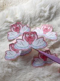Image 1 of Forever together swans Sticker