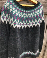 Image 4 of “Pangur Ban” - Icelandic wool sweater - Galaxy - Preorder 