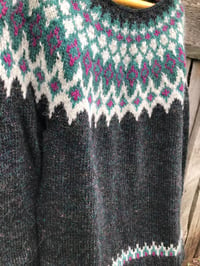 Image 3 of “Pangur Ban” - Icelandic wool sweater - Galaxy - Preorder 