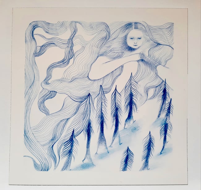 Walk of the trees ~ Original drawing on paper