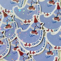 Sticker glitter stars . Cui cui birthday
