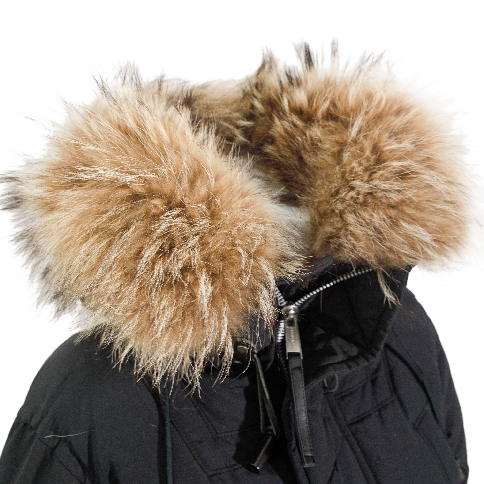 Image of Dsquared2 2006 Raccoon Fur Down Ski Puffer Jacket 