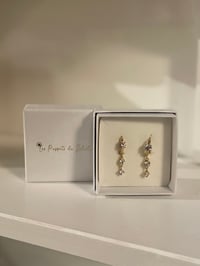 Image 2 of Crystal Drop Earrings Stainless Steel - No. 1