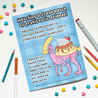 Image 5 of PREORDER ⏰ Dessert Dinos Colouring Book 2 | Cute dinosaur art colouring pages activity