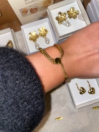 Image 3 of Brown leather Bracelet Stainless Steel - No. 3