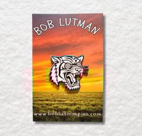 Image 4 of White Tiger in a Trance Enamel Pins with Grateful Dead Bolt, Saint of Circumstance, Rainbow Plating