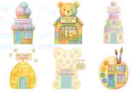 Image 1 of Village Shops Mini Diamond Painting Kit by ChristyCreative