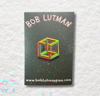 Image 4 of Escher Cube Enamel Pin