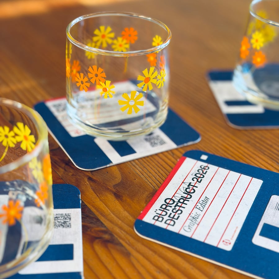 Image of Büro Destruct - BD Floppy-Disk Beer Coasters (6-Pack)