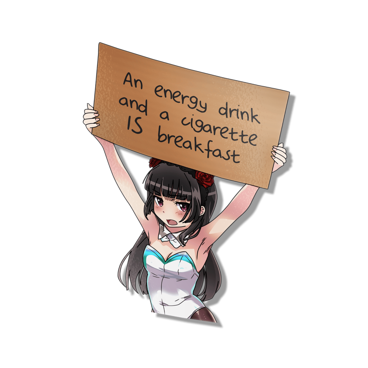 Image of Breakfast Sign Girl Sticker