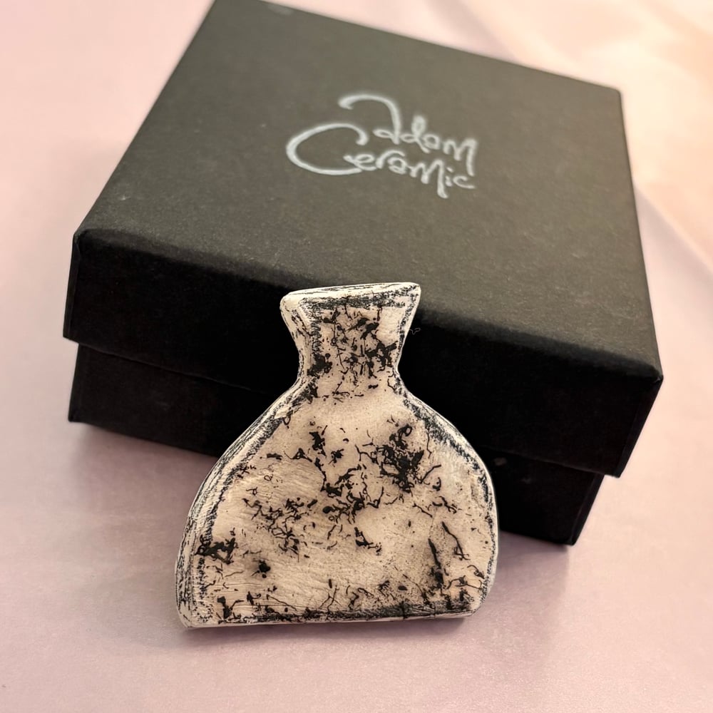 Image of Raku pot Pin Broach