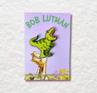 Image 5 of Glitter T-Rex Dino Enamel Pin