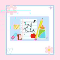 Best Teacher Credit Card Sticker