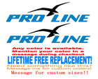 Image 1 of PROLINE Boat DECALS 7 1/4 x 30 inch Hull Decals   uv safe Lifetime warranty  