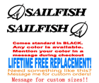 Image 1 of PAIR OF 4.5"X 46" SAILFISH Boat Hull Decals  uv safe Lifetime warranty  