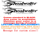 Image 1 of PAIR of 8" X 18" SHOALWATER BOAT Hull Decals  uv safe Lifetime warranty  