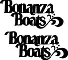 Image 1 of PAIR of 18" Bonanza Boats Boat Decals BOAT Hull Decals  uv safe Lifetime warranty  