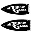 Image 1 of PAIR of 12" Arrow Glass Boat Decals BOAT Hull Decals   uv safe Lifetime warranty  