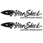 Image 1 of PAIR of 28" Aftershock Boat Decals BOAT Hull Decals uv safe Lifetime warranty  