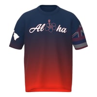 Image 2 of AH 50 Blue/Red Drifit shirt by RB Productions.