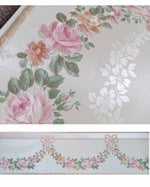 1990s Vintage Brewster Wallpaper Borders - Chintz Swags & Roses Floral Flowers - (Set of 2 Rolls) thumbnail 2