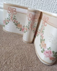 1990s Vintage Brewster Wallpaper Borders - Chintz Swags & Roses Floral Flowers - (Set of 2 Rolls) – detail view 3